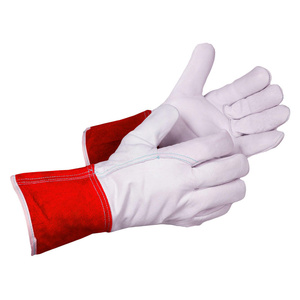 Gants de soudage TIG en cuir pleine fleur et croûte de vachette de qualité supérieure, robustes, doux et confortables, pour la lutte contre les incendies et le barbecue - Product Image 6