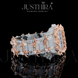 Reloj Deportivo de Lujo con Correa de Acero Inoxidable de 20 mm, Personalizado y a la Moda, con Incrustaciones de Diamantes Moissanite - Product Image 3