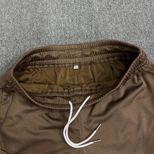 Wholesale Factory Rates Custom Logo Summer Casual Blank Mesh Shorts Double <b>Layer</b> Eco-Friendly Quick Dry Breathable Solid - Product Image 3