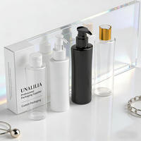 Flacon pulvérisateur en PET 150ml 200ml avec pompe ovale à fond rond, pour lotion, sérum, huile, impression sérigraphique personnalisée, cosmétique, vente en gros