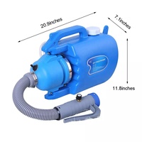 Pulvérisateur électrique ULV-5 de 5 L, 3 vitesses réglables, machine à nébulisation froide, atomiseur de désinfection de 8 m avec entonnoir