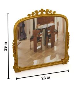 Traditional Arch Shaped Wall Mirror Brass <b>Frame</b> Decorative Home Accent Mirror 6mm Thickness - Product Image 3