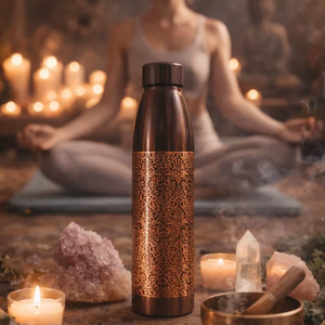 Botella de Cobre con Acabado Antiguo, Vajilla Premium Sostenible, a Prueba de Fugas, de Gran Capacidad, Regalo para Cocina, Hotel - Product Image 1