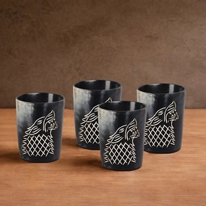 Modern Handmade Eco-Friendly Natural Polished Buffalo Horn <b>Beer</b> Mug Natural Shape by Uttar Pradesh for New Year & Graduation - Product Image 2