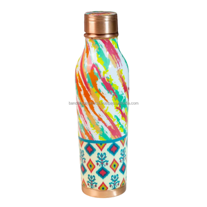 Top Quality Copper Drinking Bottle With <b>Sticker</b> And Polish Finished For Drinking And <b>Kitchen</b> Use Copper Bottle Leak Proof - Product Image 3