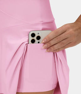 <b>Women's</b> Pleated Tennis Golf <b>Skort</b> V Waistband Breathable 2 in 1 Sports Mini Skirt - Product Image 4
