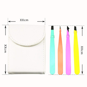 Juego de Pinzas para Cejas Profesionales Personalizadas, Estuche de Pinzas Cosméticas con Recubrimiento de Color y Punta Inclinada - Product Image 2