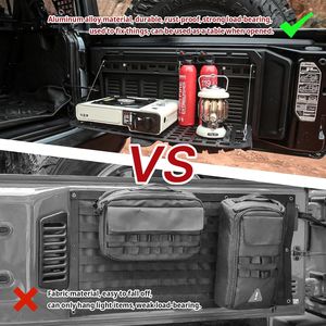 Ripiano Posteriore Pieghevole con Tavolo per Portellone Compatibile con Jeep Wrangler JK/JKU 2007-2018 e JL/JLU 2018-2022 - Product Image 5