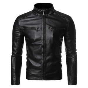 Vestes en cuir pour hommes tendance, printemps, haute qualité, design personnalisé, logo personnalisé, veste de moto imperméable - Product Image 3