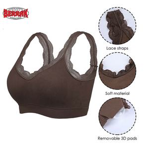 Berraak — soutien-gorge de sport respirant pour femme, haut de sport rembourré, sans couture, haut absorbant la sueur, Yoga, course - Product Image 3