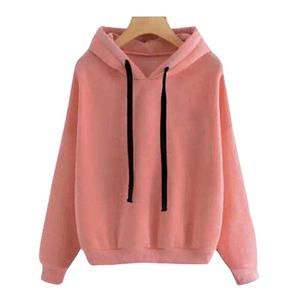 Women's Custom Embroidery Printed Logo Design Oversized Pullover Fleece Hoodie Quick Dry Winter Pullover Sweatshirt - Product Image 4