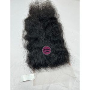 Cabello Humano Natural Liso Indio Remy Grado 12A para Cierre de Encaje con 150% de Densidad y Diseño Partido - Product Image 3
