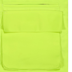 Chaleco de Seguridad de Alta Visibilidad de Malla Amarilla Fluorescente de Poliéster de Calidad Premium con Bolsillos con Cremallera, Reflectante, Antiestático y Transpirable - Product Image 4