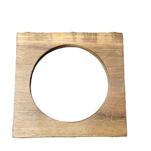 Brazalete de Madera Cuadrado con Grano Natural Ecológico – Pulsera de Perfil Plano Hecha a Mano por Artesanos – Tonos Bohemios y Terrosos Sostenibles - Product Image 1