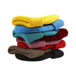 Multicolor High Quality <b>Plain</b> Winter Beanie <b>Caps</b> Custom Embroidery Logo Knitted Sports Beanie <b>Cap</b> for Men Women Reasonable Price - Product Image 2