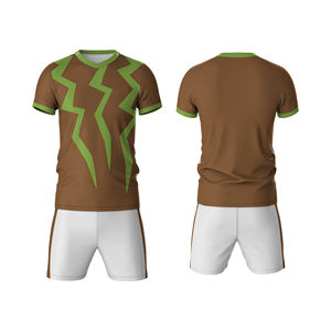 Tenues de rugby unisexes personnalisées de haute qualité en polyester respirant pour adultes, ensembles de vêtements de sport pour équipes, comprenant des maillots et des shorts, vente en gros - Product Image 2