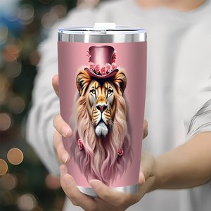 Stainless Steel Tumbler 20oz Double Wall Insulated <b>Reusable</b> <b>Cup</b> For Home Outdoor Use - Product Image 3