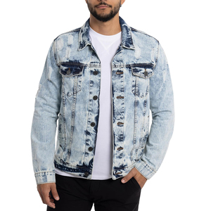 Chaqueta Vaquera Retro Casual Personalizable para Hombre, Estilo Americano, Moda Urbana, Cuello Alto para Invierno - Product Image 1