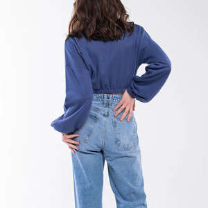 Manufacturer Women's Custom Organic Cotton Crop Top Jogger hoodie Sweatshirt 2 Piece Jogging Track Suit Hoodie Set women - Product Image 4