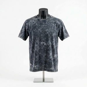 เสื้อยืดทรงดรอปไหล่แบบย้อมสีเอซิด สไตล์สตรีทแวร์ เนื้อผ้าหนา 100% คอตตอน เสื้อยืดย้อมสีเอซิด - Product Image 1