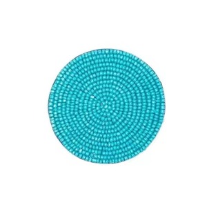 Ensemble de dessous-de-verre perlés faits main en perles de rocaille de créateur, style moderne et élégant, avec broderie perlée - Product Image 5