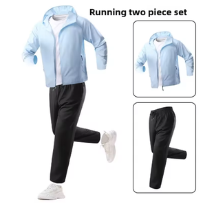 Conjunto Deportivo para Hombre, Primavera-Verano, 2 Piezas, Chaqueta con Protección Solar + Pantalones, Conjunto para Correr, Pescar, Trotar - Product Image 1