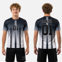 Jersey Handball Unisex Custom Seragam Poliester Mesh Cepat Kering Bernapas Lengan Pendek Kerah Bulat Jersey Latihan Tim Grosir