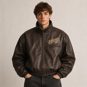 Custom Logo Design <b>Men</b>’s Distressed Woven Cotton Twill <b>Canvas</b> Zip Up Vintage Acid Wash Work <b>Jacket</b> Streetwear Outerwear - Product Image 5