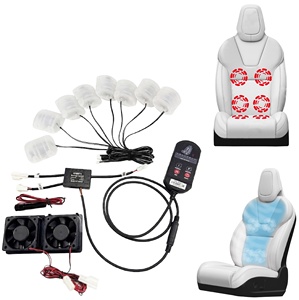 Universal Fit 8 Motors Car Seat <b>Vibration</b> Massage System with Dual Turbo Cooling Ventilation Fans Embedded Modular Retrofit Kit - Product Image 1