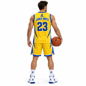 Conjunto de Uniformes de Baloncesto Personalizados Profesionales para Jugadores de Equipo, Conjuntos de Camiseta y Pantalones Cortos de Baloncesto para Hombres y Jóvenes, Impresión por Sublimación Completa - Product Image 4