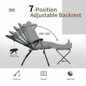 Set di sedie da pranzo pieghevoli per patio esterno con schienale regolabile, 2 pezzi, mobili da giardino resistenti - Product Image 2