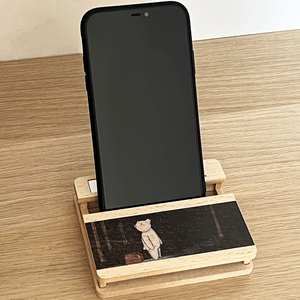 Support de téléphone en bois avec amplificateur sonore pour accessoires mobiles - Product Image 1
