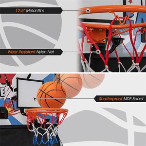 Set da gioco elettronico da basket doppio per interni con 4 palloni per bambini - Product Image 3