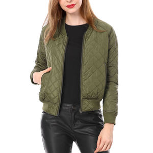 High Quality <b>Women</b> <b>Bomber</b> <b>Jacket</b> Custom Logo <b>Lightweight</b> Full Zipper Casual Wear Windproof Outerwear Wholesale Bulk Purchase Oem - Product Image 3