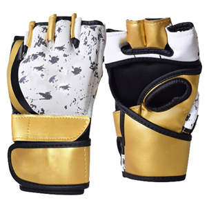 Gants de MMA pour hommes en cuir 100% sur mesure, avec lacets, nouveau logo imprimé, gants de grappling pour les arts martiaux et la boxe - Product Image 1