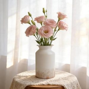 Vase à fleurs en aluminium de grande qualité à prix raisonnable, pièce décorative, accent d'intérieur élégant, design durable et raffiné. - Product Image 3