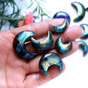 เซเลอร์หัวกะโหลกลาบราดอไรต์แกะสลักด้วยมือคริสตัลพลอยธรรมชาติรูปนกแกะสลักด้วยมือสำหรับเซเลอร์เซเลอร์ลาบราดอร์เซย์ - Product Image 1