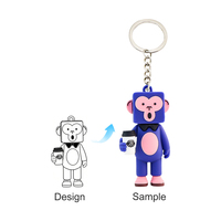 Llavero de Acero Inoxidable y PVC Personalizado con Foto Digital 3D de Anime y Dibujos Animados, Colgante de Muñeca Personalizado, Regalo Empresarial Creativo, Caja Sorpresa