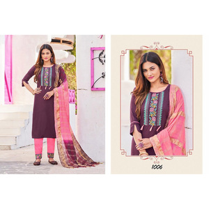 DESIGNER GEORGETTE TESSLA BRODERIE HAUT BAS AVEC VIN DUPATTA - Product Image 1