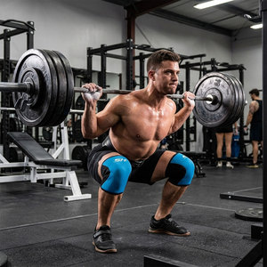 New Arrival Unisex Neoprene Knee Sleeves Professional Sports Breathable Comfortable <b>Adjustable</b> Tight Fit Knee Sleeve - Product Image 5