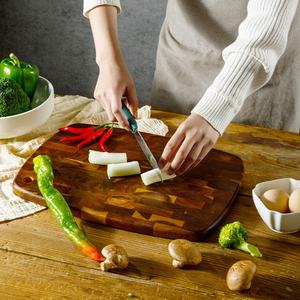 Tagliere di legno di Acacia laccato intagliato cucina piatto di spezie per Noodle carne BBQ coperchio superiore del fornello - Product Image 6