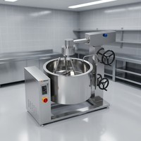 Chaudière à vapeur rotative à induction Amicook 380V/440V, modèle durable, pour pâtes, usage intensif, cuisine professionnelle, basculement automatique