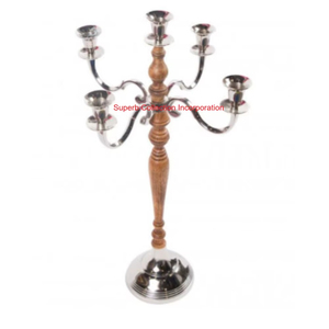 Candélabre en métal à 5 bras, bronze vintage, centre de table, porte-bougie pour mariage, Noël, décoration de la maison, candélabres pour table de mariage - Product Image 4