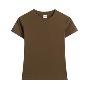 Camiseta de manga corta para mujer, cuello redondo, informal, con estampado de letras, camisetas de manga corta, camisetas con cuello redondo, camisetas básicas bonitas de algodón - Product Image 5