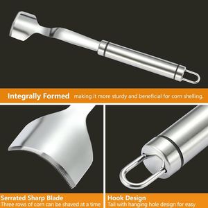 Pelador de Maíz y Desgranador de Mazorcas de Acero Inoxidable de Alta Resistencia, Utensilio de Cocina para Quitar Granos de Maíz, Herramienta Procesadora de Alimentos - Product Image 2
