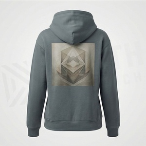 Custom <b>Cat</b> Ear Tech Wear Screen Print Fleece Solid Pullover Hoodies New Design Winter Front Casual Fashion Activewear <b>Top</b> - Product Image 2