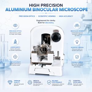 High Precision Aluminium Binocular <b>Microscope</b> | Head Optical Laboratory Instrument for Research Educational and Scientific Use - Product Image 5