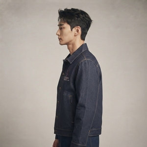 Casual Street Style <b>Men</b> <b>Denim</b> <b>Jacket</b> Trucker Coat Soft Cotton Fabric Durable Stitching Button Closure Regular Fit Spring - Product Image 3