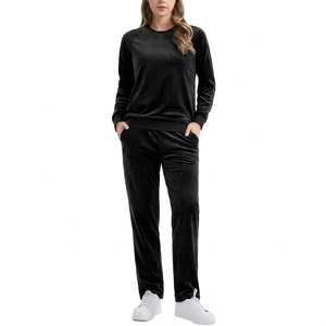 Conjunto Casual de Dos Piezas para Mujer: Sudadera Cómoda de Cuello Redondo y Pantalones Jogger Holgados - Product Image 1