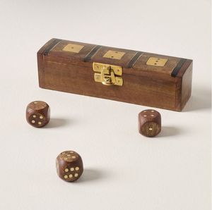 Portable Wooden <b>Dice</b> And Dominoes Travel Board Game <b>Set</b> Lightweight Design For Family Indoor Use - Product Image 1